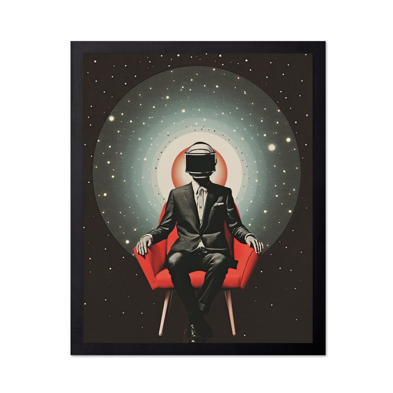 Homme masqué psychédélique n ° 1, Unframed, 24"H x 32"W, Poster