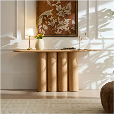 Console moderne pour vestibule avec pieds à cylindre uniques pour le vestibule du vestibule