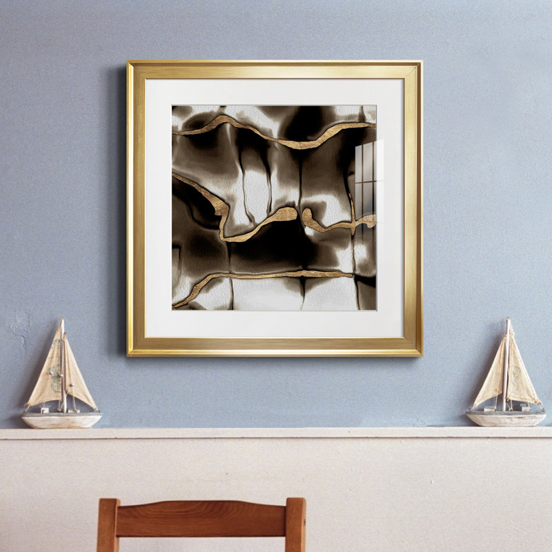 Golden Shimmer II - reproduction de cadre photo, H 30,5 po x l 30,5 po x P 1,5 po, Cadre doré