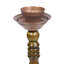 Porte-bougie traditionnel en fer enduit de couleur argenté fait à la main en bois et colonne 011AB2020-903622521-903622520
