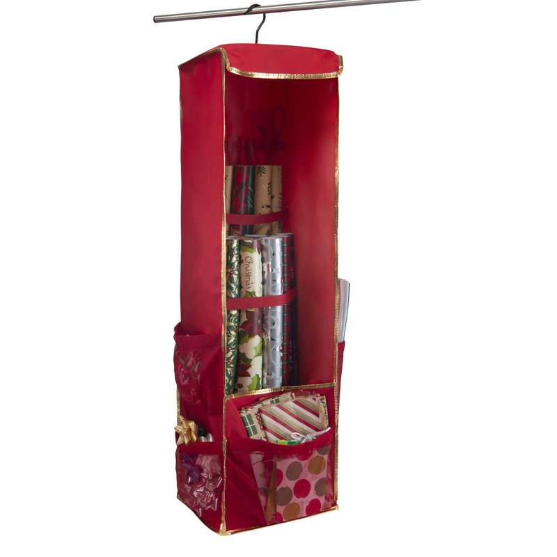 Rangement de papier cadeau suspendu