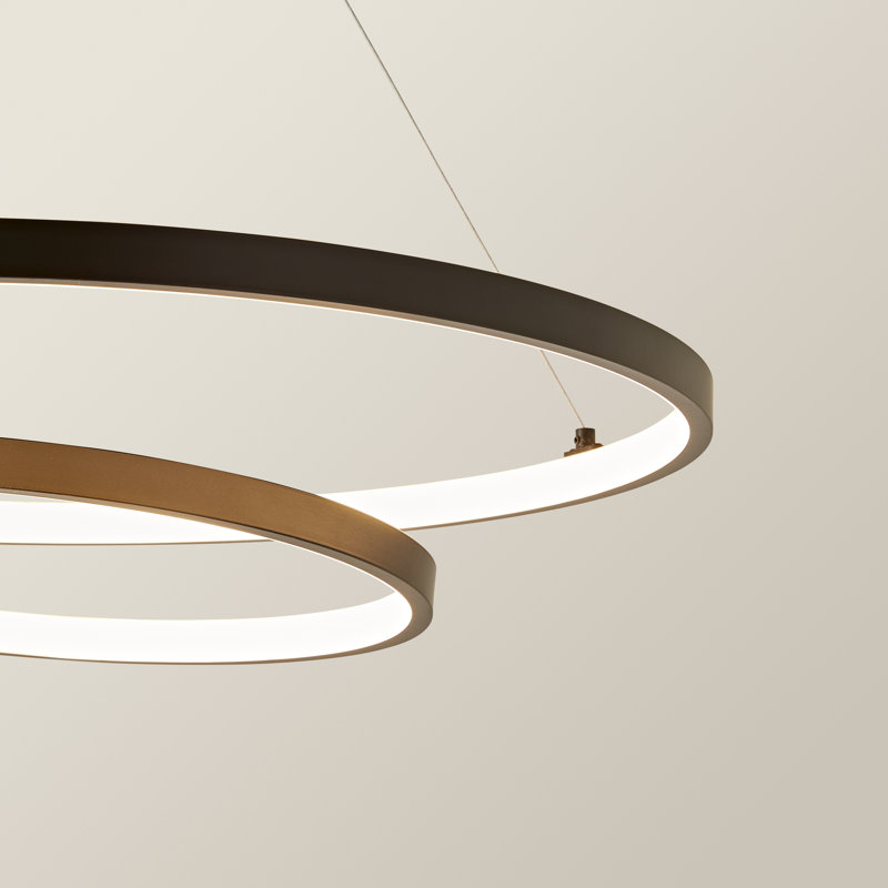 Cesaria 1 - Light Matte Black LED Geometric Pendant
