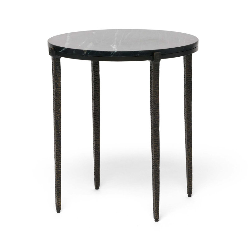 Como Marble End Table, 22" H x 20" W x 20" D, Dusk