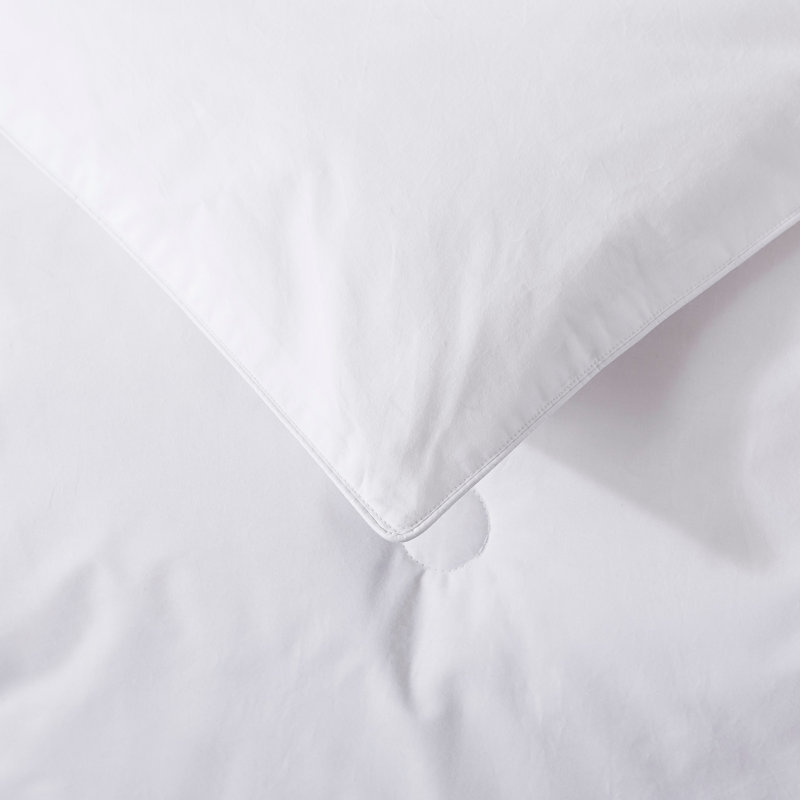 Button Stitch Down Alternative Comforter Polyester Ring Stitch Comforter, King Comforter, White