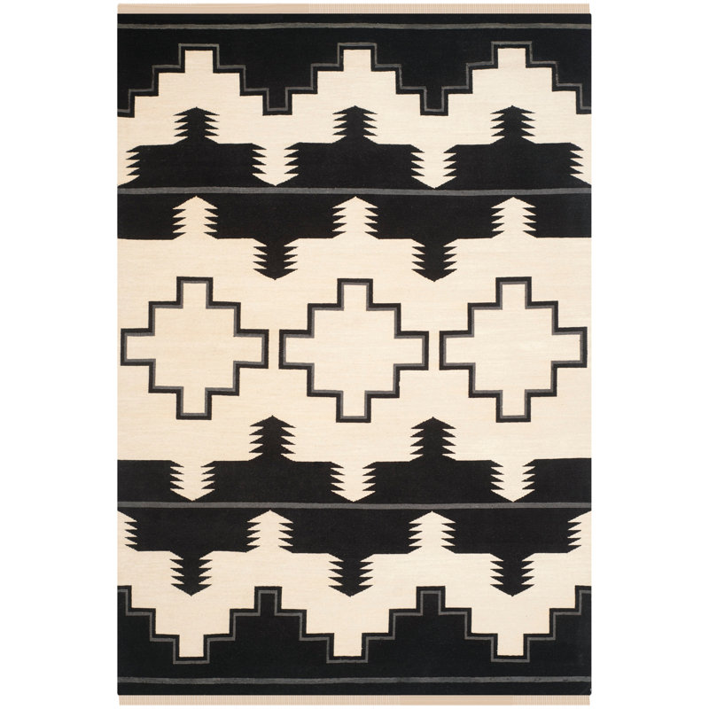 Ralph Lauren Plains Creek Wool, Cotton Geometric Rug, Rectangle 6' x 9'