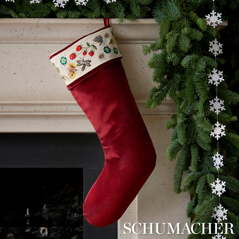 Chaussette de Noël Royal Silk Emb broderie