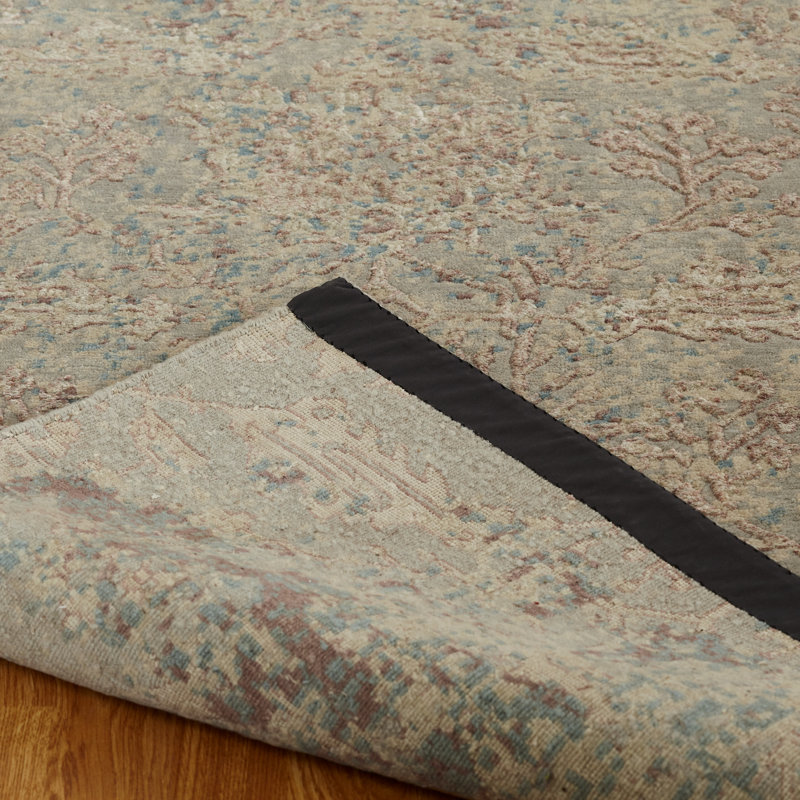 Hand Knotted Abstract Area Rug in Beige, Rectangle 12' x 15'
