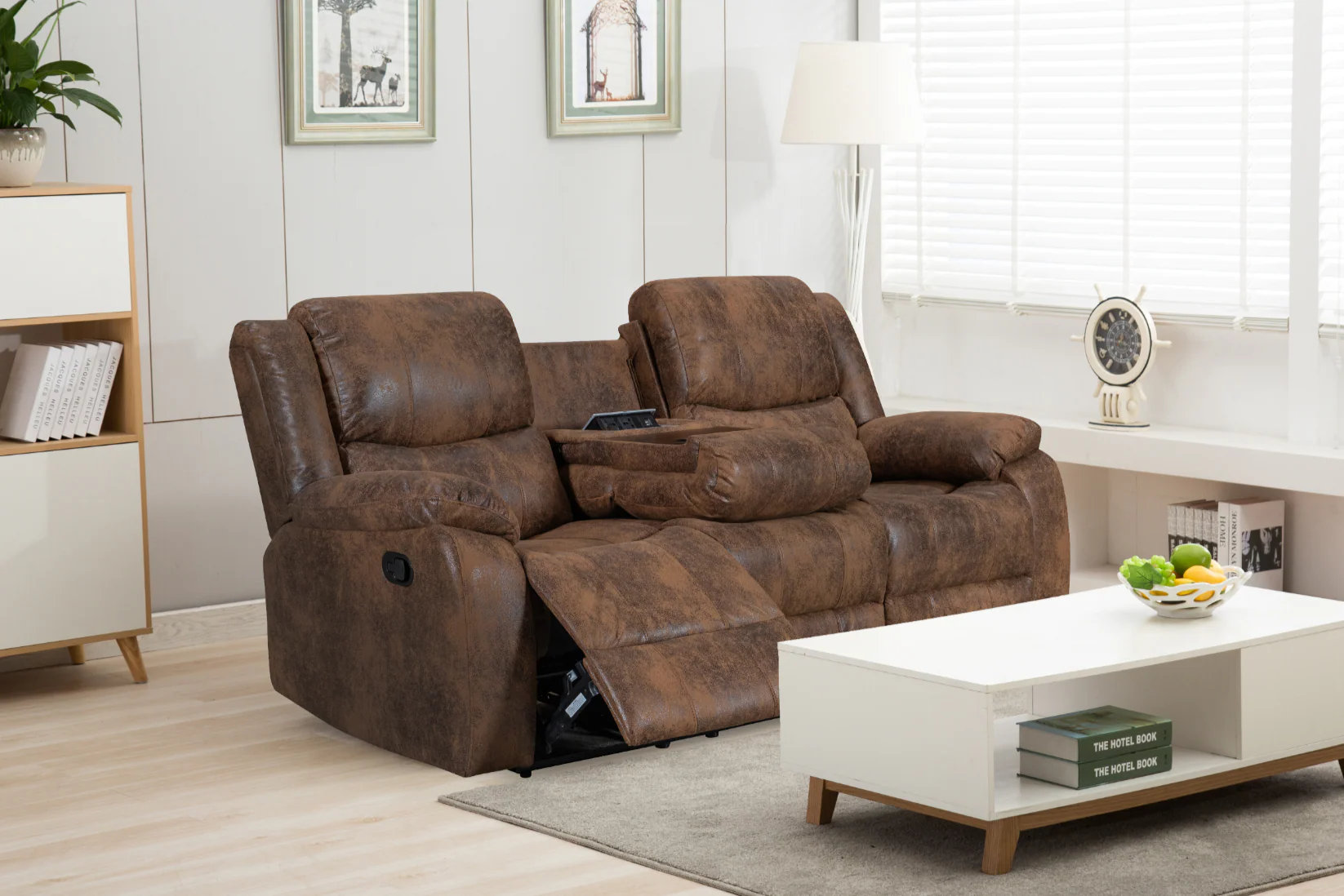 Ebern Designs Toolleen 3 Seater Faux Leather Recliner & Reviews ...