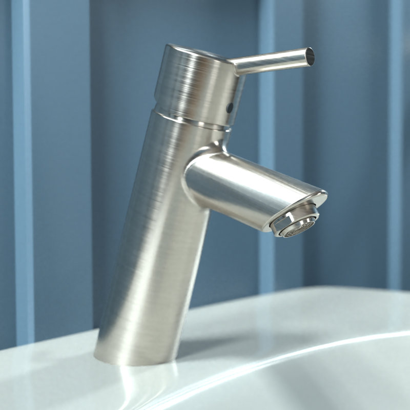 Robinet de salle de bain standard à un trou Talis S Hansgrohe Eurostyle, Nickel brossé