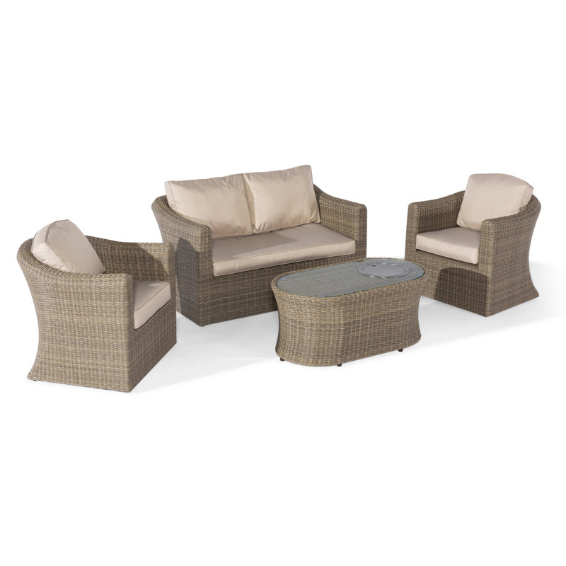 Balch 4 Seater Rattan Sofa Set