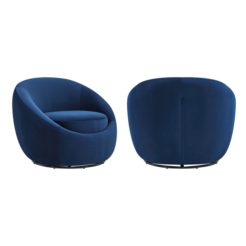 Fauteuil d'appoint pivotant rembourré, Marine