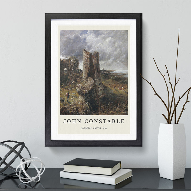 Hadleigh Castle by John Constable - Single Picture Frame Print, Black Framed, 65cm H x 48cm W x 2cm D