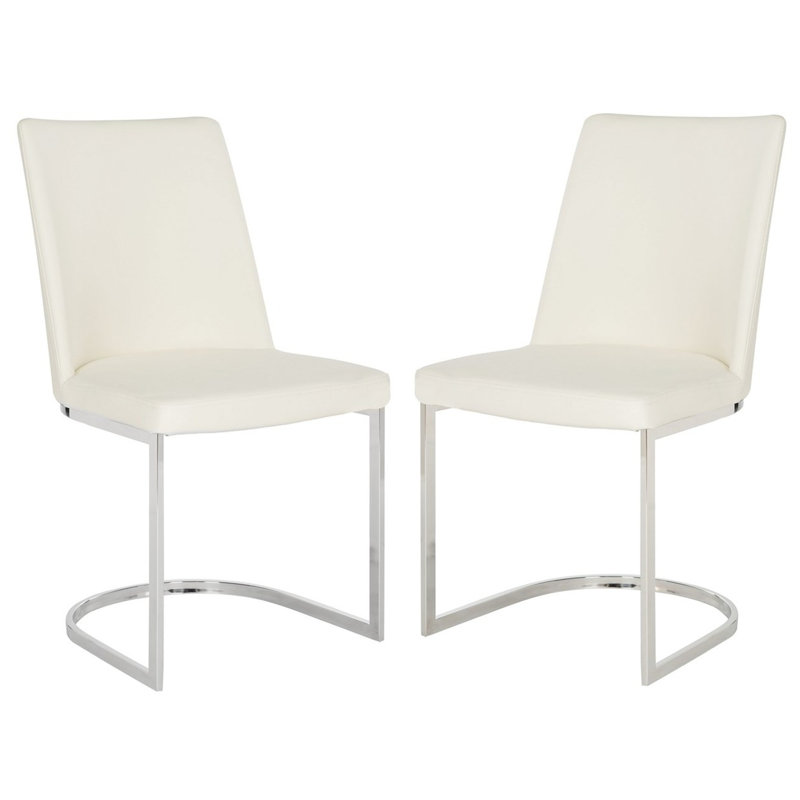 Chaise d'appoint Lettica, Blanc