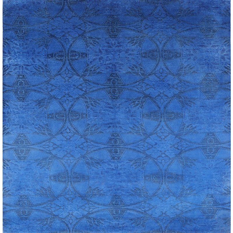 Tapis bleu Grapevine, Carré 5 pi