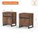 Aadam 2 Piece Modern End Table With 1 Drawer & 1 Storage Cabinet