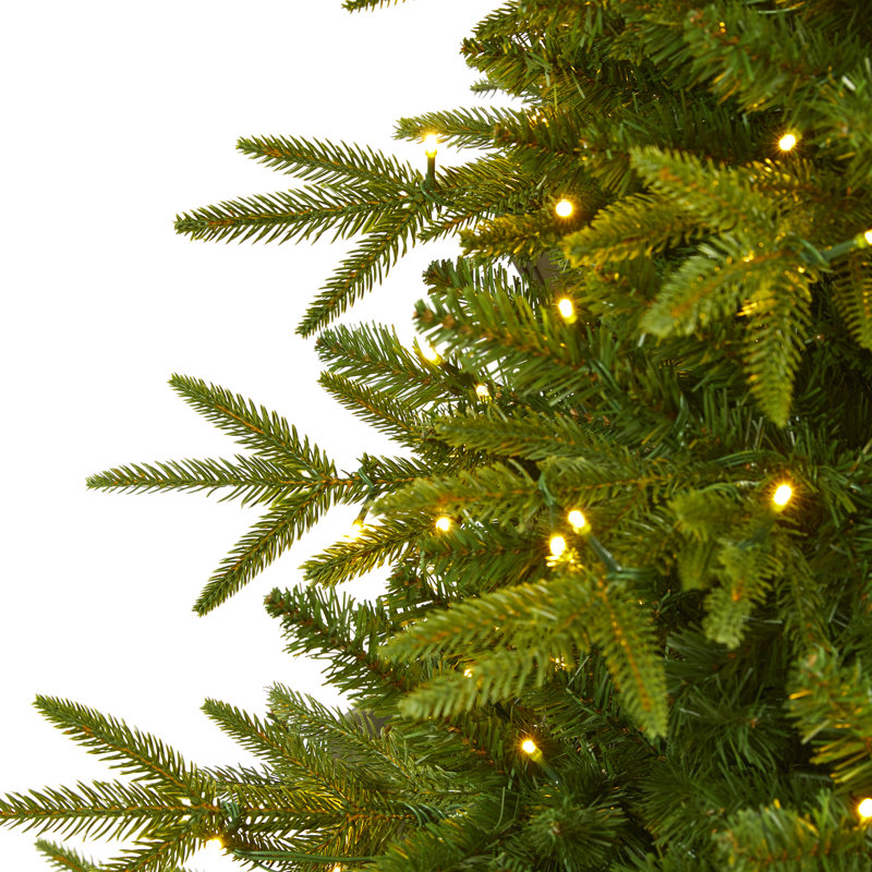Green Lighted Artificial Christmas Tree, 6' H