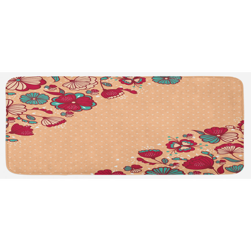 Tapis de cuisine en nostalgique de couleur beauté ruby