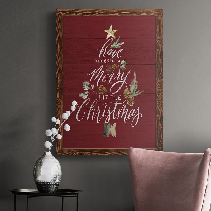 Gesualda Merry Little Christmas, reproduction d'art sur toile encadrée, H 43,5 po x l 31,5 po x P 1 po, Érable