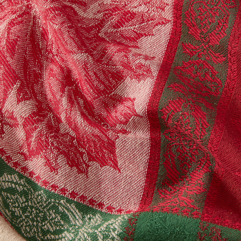 Kaosayn Jacquard Woven Cotton Christmas/Holiday Dinner Napkin, 17"x17", Set of 8
