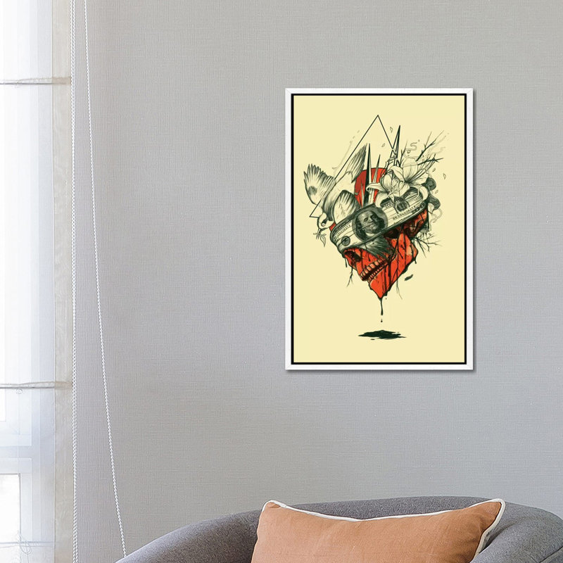 Blind by Nicebleed - Print on Canvas, White Framed, 66.04cm H x 45.72cm W x 3.81cm D