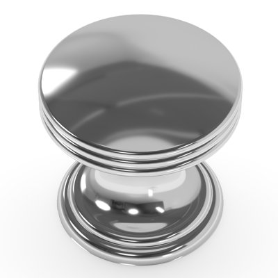 Collection American Diner - Bouton rond de 1 po de diamètre - chrome, quincaillerie transitionnelle et traditionnelle pour tiroirs et armoires