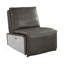Fauteuil inclinable Metier en cuir fleur et aluminium avec mouvement intégral en mousse et conception durable