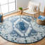 Tapis bleu / gris en laine touffeté à la main Lanagan-894845521