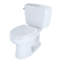 Eco Drake® Dual Flush Two-Piece Elongated 1.28 GPF Universal Height Toilet for 10 Inch Rough-In With Toilet Seat, Wax Ring and Toilet Mounting Bolts