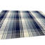 Blue Handwoven Wool Plaid Weave Geometric Modern Contemporary Carpet Rug-1438063461