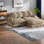 Canapés modernes en chenille, canapé modulable 3 places avec pouf, structure en bois massif-656301141