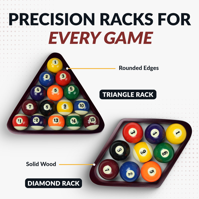 Ensemble d'accessoires pour table de billard Deluxe, Acajou