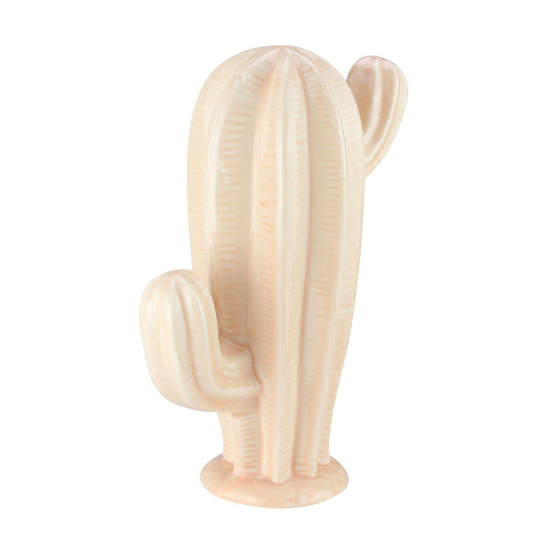 9" Peach Contemporary Textured Stripe Cactus Tabletop Decor Northlight Seasonal