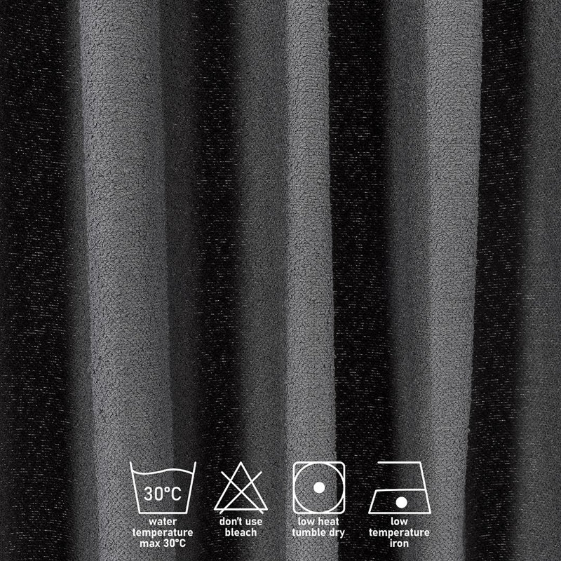 Extra Long & Extra Wide Polyester Decorative Curtain Pinch Pleat Single Panel, 52" W x 100" L, Grey