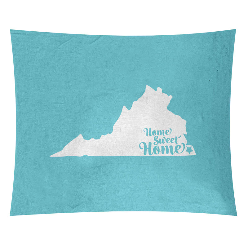 Tapisserie Home Sweet Norfolk, H 104 po x l 88 po, Bleu sarcelle