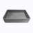 19.68'' Concrete Vessel Rectangular Modern Gray Bathroom Sink