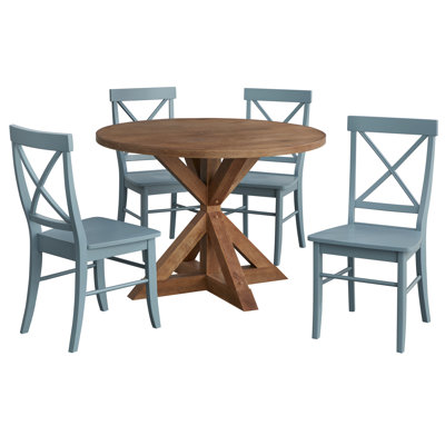 Naquanda 4 - Person Pedestal Dining Set