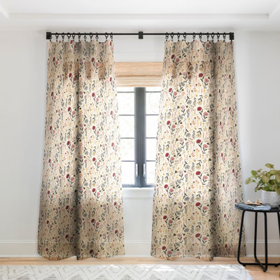 Avenie Cottage Garden Iv 1pc Sheer Window Curtain Panel