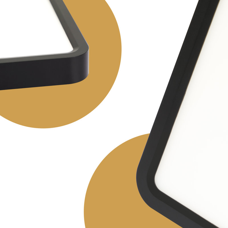 Dayenne Plastic LED Flush Mount, Matt Black