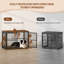 Dog Crate Furniture, 3-Door Wooden Dog Crate with Adjustable Side Door, End Side Table for Small/Medium/Large dogs, Indoor Dogs Kennel -525532096-525532098