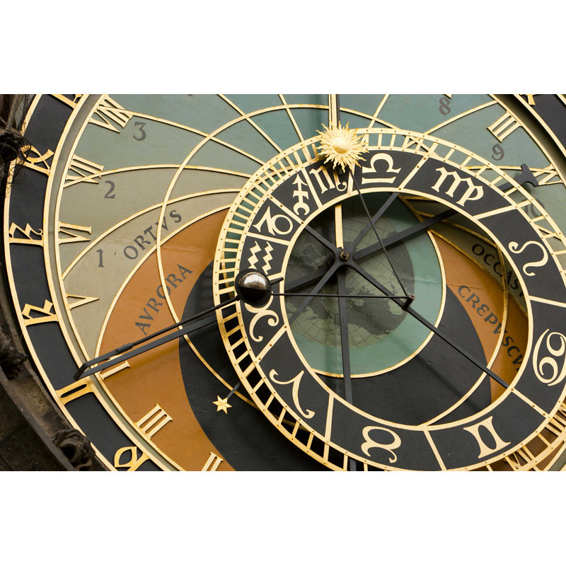 Horloge astronomique de Prague République Tchéque par Ambientideas - photographie sur toile tendue, L 48 po x H 32 po