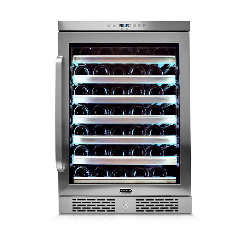 Whynter Elite 24'' width Spectrum Lightshow 54 Bottle Built-In Wine Refrigerator with Touch Control