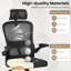 Inbox Zero Mesh Office Chair With Adaptive Lumbar Support Flip-up Padded Armrests Headrest