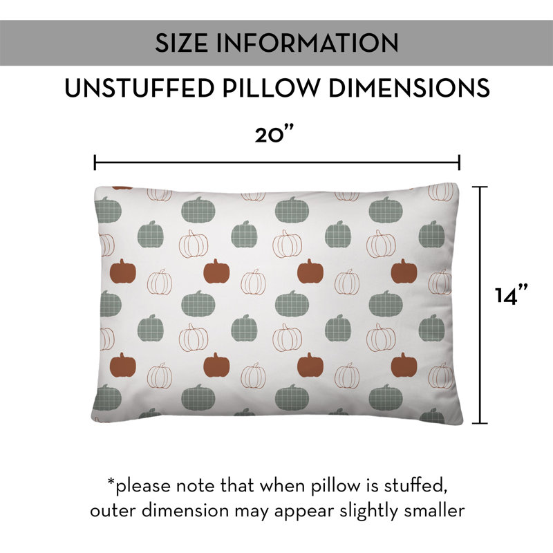 Coussin lombaire à petit motif citrouille