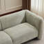 Élégant canapé 3 places Boucle avec motif ondulé, idéal pour les salons, les chambres et les appartements, en vert clair