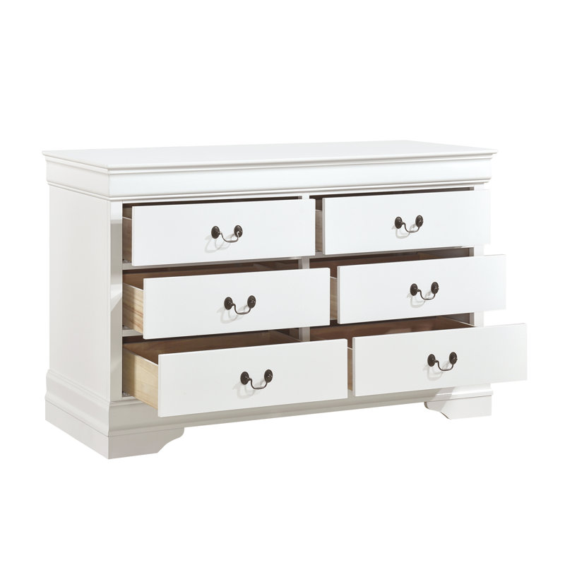 Commode 6 tiroirs l 58,2 po Waynesburg, Blanc