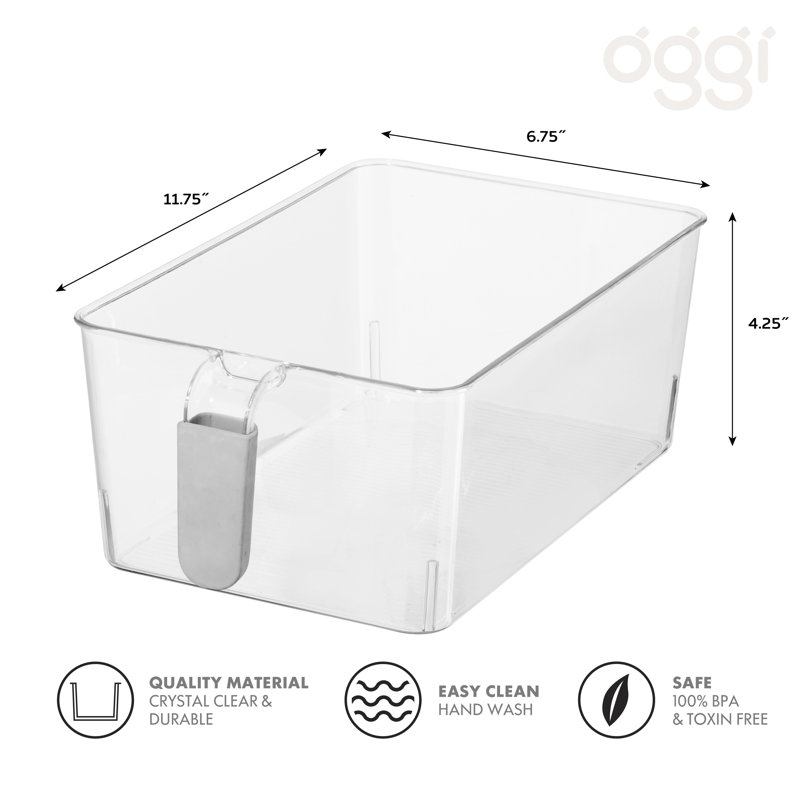 Large Clear BPA-Free Plastic Nesting Storage Bins Set