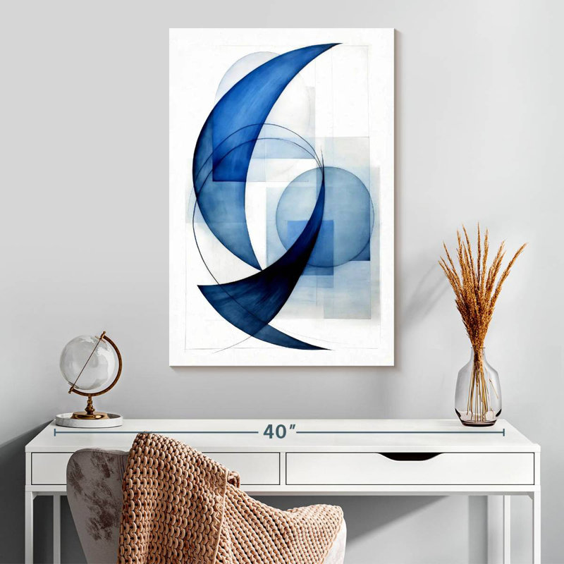 Avery Dynamic Blue Circles II, 30" H x 20" W
