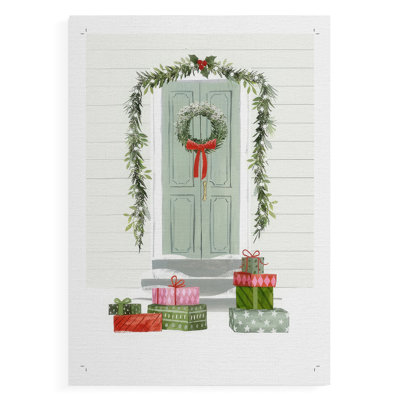 Collection Festive Front Door Collection B - Impression sur toile seulement - NON-CADRE