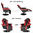 Inbox Zero Adjustable Reclining Ergonomic Swiveling PC & Racing Game Chair with Built-in Speakers and Footrest-188314219