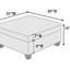Repose-pieds de salon en tissu 1pc